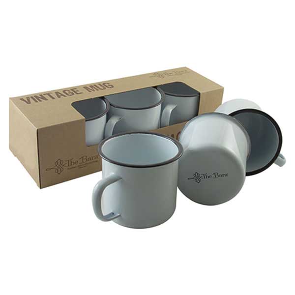 Бял мъг емайлиран 450мл - The Bars